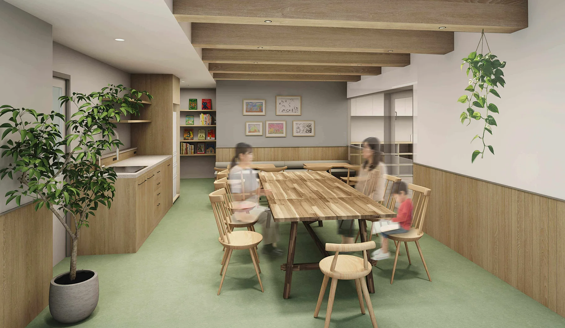 園の内観パース